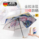 JCZS德國品牌防曬傘小巧便攜迷你太陽傘防曬防紫外線雙層晴雨兩用2025 白玫瑰ICE冷鈦金膠冰感降溫30