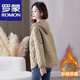羅蒙（ROMON）棉服外套女秋冬季2025年新款韓版夾棉今年流行小個(gè)子薄款保暖棉衣 米色 L