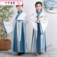 葉余六一兒童漢服國學服演出服男童女童書童開筆禮服裝學生男孩中國風 主圖款 110