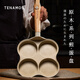 TENAMOS日式原木系列雞蛋盤(pán) 四孔煎盤(pán) 多功能早餐 雞蛋漢堡盤(pán) YM-4Y