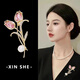 芯奢郁金香胸針女奢華氣質(zhì)西裝毛衣別針設(shè)計(jì)感小眾高級(jí)感花朵胸花高檔 郁金香（禮盒裝）