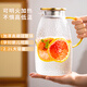 憶壺茶（YIHUTEA）冷水壺玻璃家用耐高溫大容量泡茶壺冷泡瓶涼水壺冰箱涼水扎壺套裝 【輕奢錘紋設(shè)計(jì)】涼水壺 2.2L