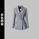 威世品秋季西裝套裝女2025新款職業(yè)裝高級感灰色西服物業(yè)酒店經(jīng)理工作服 灰色長袖西裝 2XL 建議128-137斤