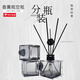 佐之尋香薰瓶子空瓶擴(kuò)香瓶diy手工制作花露水玻璃香薰瓶和揮發(fā)棒分裝瓶 100ML唯美四方瓶【球+棒】