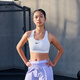 耐克（NIKE）SWOOSH鄭欽文同款女子速干襯墊內衣秋季中強度支撐DX6822 100白/淡紫粉/黑 M