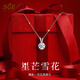 SGE莫桑鉆石項(xiàng)鏈女新款輕奢精致六芒星吊墜送女友情人節(jié)禮物 一克拉莫桑鉆雪花項(xiàng)鏈【白金色】