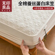 無印良品A類全棉蠶絲蛋白夾棉床笠180x200單件100%純棉床罩家用全包床套罩 天星花-云朵白【全棉蠶絲蛋白】 180*200cm【床笠單件】