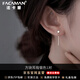 法卡曼999足銀方糖耳線養(yǎng)耳洞耳環(huán)睡覺免摘耳釘女生日禮物送女友 方塊耳線銀色款