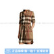 博柏利（BURBERRY）格紋紐扣系帶長(zhǎng)袖連衣裙 女款 時(shí)尚潮流百搭運(yùn)動(dòng)休閑 棕色 均碼 4 無原裝禮袋禮盒