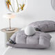 五星級酒店枕頭超柔助睡眠護頸椎家用防打呼嚕枕芯一對不塌陷整頭 奢睡五星面包護頸*素雅灰低枕一