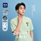 海瀾之家（HLA）短袖T恤男曾舜晞同款藝術(shù)家ZOLA聯(lián)名短袖男25夏季 淺綠花紋V3 L 175/92A 推薦137~150斤