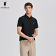 POLOWALK男式短袖POLO衫25夏季新品百搭休閑半袖上衣短T 黑色 L /175