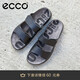 愛(ài)步（ECCO）拖鞋男 夏季魔術(shù)貼勃肯鞋男士男鞋涼鞋外穿一字帶拖鞋 科摩500904 黑色50090401001 40