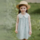 OAK FAMILY夏季娃娃領(lǐng)無(wú)袖連衣裙女寶寶裙子天絲連身裙新品童裝 小鈴蘭 90 cm