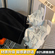 啄木鳥ins港風(fēng)面包鞋男女情侶款學(xué)生休閑運(yùn)動(dòng)板鞋百搭厚底增高老爹鞋子 白灰升級(jí)版 42