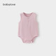 babylove嬰兒包屁衣夏季薄款莫代爾連體衣寶寶無(wú)袖背心三角爬服睡衣夏裝