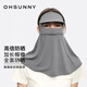 OhSunny全臉?lè)罆衩嬲窒募颈z全防護(hù)透氣遮陽(yáng) SLF3M085 素影灰 M 