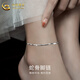 中國(guó)黃金（CHINA GOLD）銀蛇骨腳鏈女純銀輕奢高級(jí)感足鏈簡(jiǎn)約七夕情人節(jié)禮物送女朋友老婆 S925蛇骨腳鏈【中金禮盒】