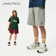 NAUTICA/諾帝卡童裝 男女童針織短褲夏季兒童褲子重磅五分運動褲美式復(fù)古 灰色 150