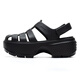卡駱馳（crocs）女鞋 夏季新款雪屋系列女士時(shí)尚休閑透氣輕便羅馬鞋厚底增高涼鞋 209938-001/黑色 38 -39 M6W8