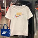 NBA KIDS-NIKE耐ke新款大碼短袖男純棉上衣新款休閑運動(dòng)女T恤潮流體恤 耐克100T/白國標大NK L 125-140斤