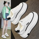 MARY JSTNI小白鞋女鞋2026春夏季新款厚底內增高松糕百搭休閑運動(dòng)鞋夏季板鞋 A31【皮面四季款】 36