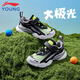 李寧（LI-NING）童鞋兒童運動鞋男大童夏款透氣大極光款魔術(shù)貼休閑鞋36YKCQ274-17
