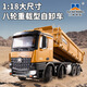 匯納玩具大號(hào)遙控工程車合金自卸車挖掘機(jī)玩具模型大比例四驅(qū)男孩兒童禮物 升級(jí)款【全比例合金八輪自卸車】