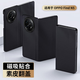 STRYFER適用OPPO Find N5手機殼oppofindn5保護殼套折疊屏翻蓋式鉸鏈中軸全包防摔素皮男款磁吸皮套-黑色