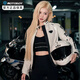 MOTO BOY女款摩托車(chē)騎行服夏季透氣輕薄機車(chē)服防摔修身賽車(chē)服夾克女四季 MB-J69灰白四季防水款 L