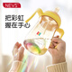 NEVS彩虹學(xué)飲杯直飲吸管杯6月以上1-3歲奶瓶?jī)和痯psu喝水杯子-黃色