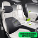 九百汽車(chē)腰靠夏季通風(fēng)透氣冰絲護腰靠墊車(chē)載靠背司機腰枕辦公座椅腰墊 【頭枕+腰靠】冰絲款-黑色1套