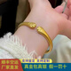妙聚福黃金貓爪手鐲女古法9999足金包銀實(shí)心開口吉言招福大金鐲子 金1.5克 磨砂貓爪開口手鐲 總重約39g左右