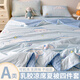 泰國乳膠涼席四件套A類(lèi)冰絲夏涼被夏季空調被軟席子床單三件套 呆萌玉桂狗 【A類(lèi)母嬰級】 涼席0.9x2.0m+夏被1.5x2.0m+枕套