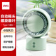 得力（deli）充電搖頭電風(fēng)扇小風(fēng)扇辦公室桌面風(fēng)扇小型迷你便攜usb充電風(fēng)扇宿舍戶外露營(yíng)臺(tái)式搖頭電扇LK107綠