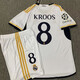 ACJK2324新款皇馬主場(chǎng)球衣7號(hào)C羅10號(hào)莫德里奇5號(hào)林厄姆成人兒童套裝 皇馬主場(chǎng)8號(hào) M