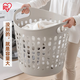 愛麗思（IRIS） 臟衣簍浴室大號臟衣簍塑料洗衣籃裝臟衣服污衣籃子桶收納筐衣籃 新色*52升 灰色【3-6人用】