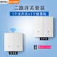 國際電工無(wú)線(xiàn)遙控開(kāi)關(guān)主機220v面板免布線(xiàn)雙控家用隨意貼電燈照明智能開(kāi)關(guān) 二開(kāi)主機1個(gè)+二開(kāi)隨意貼1個(gè)