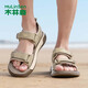 木林森【精品品質(zhì)涼鞋】夏季軟底舒適涼鞋男外穿涼拖兩用拖鞋沙灘鞋男 沙色M2421L0227 41