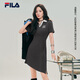 FILA 楊冪同款連衣裙|斐樂官方女裝2025夏季新款時(shí)尚涼感針織連衣裙 星艦灰-GY M 165/84A/M