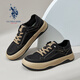 美國馬球協(xié)會(huì )（U.S.POLO ASSN.）休閑男鞋帆布鞋男2025秋季新款板鞋男高端百搭透氣一腳蹬休閑鞋男 黑桔【牛津帆布+軟彈厚底】 42 (260mm) 運動(dòng)鞋碼-