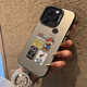 福順奢卡通馬里奧適用于蘋(píng)果16promax手機殼iPhone15pro新款女13簡(jiǎn)約14高級12防摔女11鏡頭全包保護套男 【灰黑色馬里奧】彩銀*漸變磨砂 iPhone 16 pro