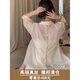 芳嬪桑蠶絲防曬衣服中式國(guó)風(fēng)開(kāi)叉襯衫感夏寬松高端氣質(zhì)開(kāi)衫上衣外套 杏色 S XL