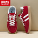 回力（Warrior）女鞋春季透氣休閑運動(dòng)鞋子女士復古板鞋德訓阿甘鞋 0053 紅色37