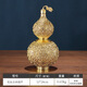 梟庭閣全銅擺件《花絲吉祥葫蘆》客廳玄關(guān)辦公室桌面裝飾品送禮禮品 花絲吉祥葫蘆 寬11高24重0.65kg