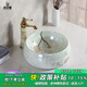 拉貝妮（LABEINI）中式臺上盆洗臉盆衛(wèi)生間洗手盆手繪藝術(shù)盆陶瓷復(fù)古面盆陽臺洗手盤 6151B【單盆+玉石龍頭】