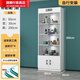 捷順行帶鎖商用玻璃門柜樣品展示柜貨柜化妝品產(chǎn)品展柜美容店柜子收納柜 自行安裝【白色】送射燈X4 【200*60*30】帶鋼化玻璃門款