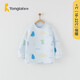 童泰嬰兒上衣秋冬季薄棉寶寶保暖衣服居家內衣藍色73cm
