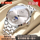 I&W CARNIVAL HWGUOJI瑞士品牌IW手表男全自動(dòng)機(jī)械表夜光防水雙日歷腕表名表十大品牌 愛沃馳男表本色灰面鋼帶/進(jìn)口機(jī)芯 順豐空運(yùn)