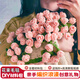 趣木也手工毛線diy玫瑰花束毯子材料包手工編織鈴蘭花朵生日禮物送女友 粉玫瑰毯材料包【做70cm左右】